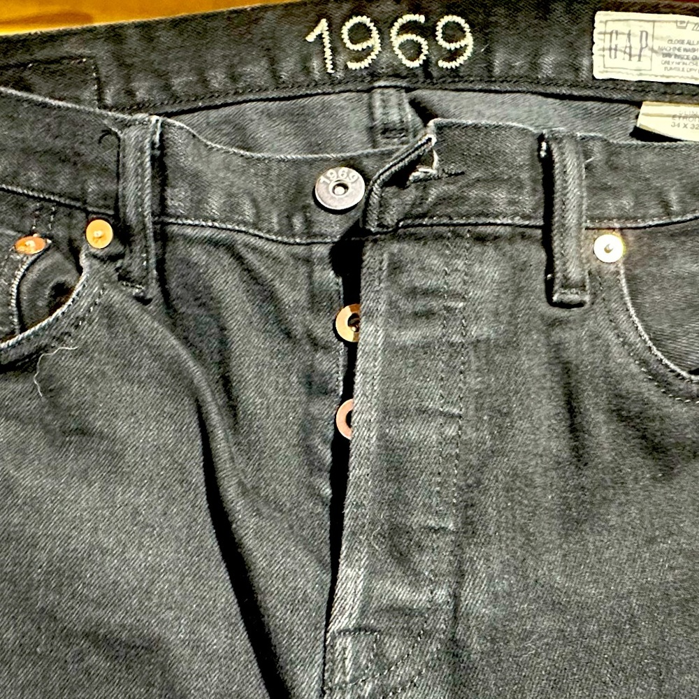 Gap 1969 Men’s Black Slim Jeans - W34 x L32
